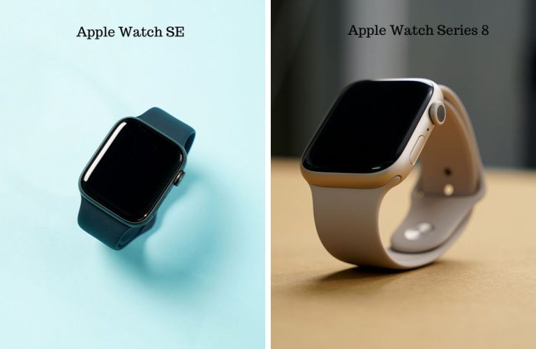 Apple Watch SE vs Apple Watch Series 8 design and display