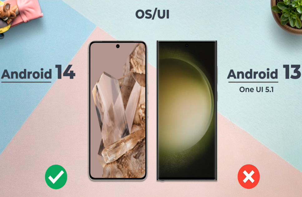 Pixel 8 Pro VS Galaxy S23 Ultra UI & OS