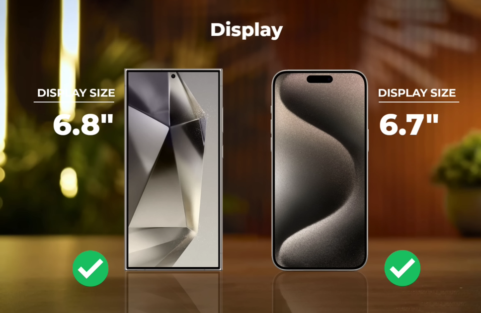 iPhone 15 Pro Max Vs Samsung Galaxy S24 Ultra Display