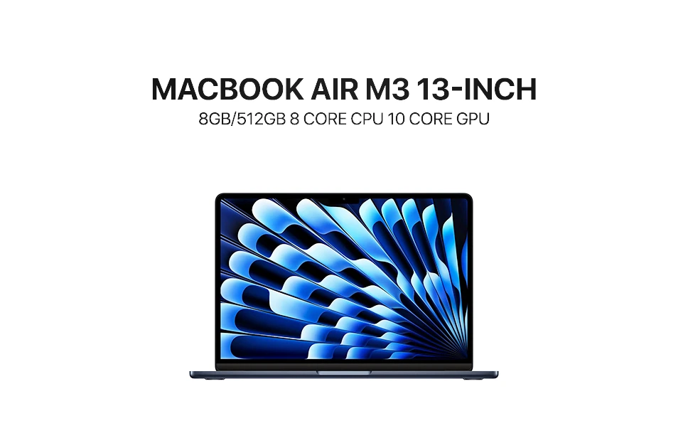 MacBook Air M3 13-Inch 8GB/512GB 8 Core CPU 10 Core GPU