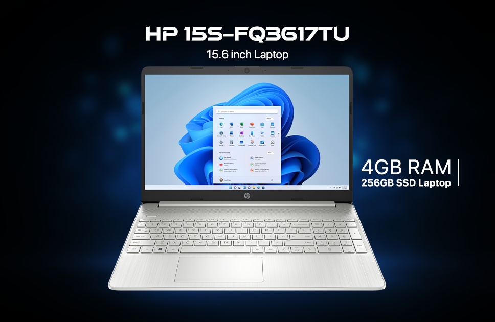 HP 15s-FQ3617TU 15.6 inch Full HD Display Celeron N4500 4GB RAM 256GB SSD Laptop