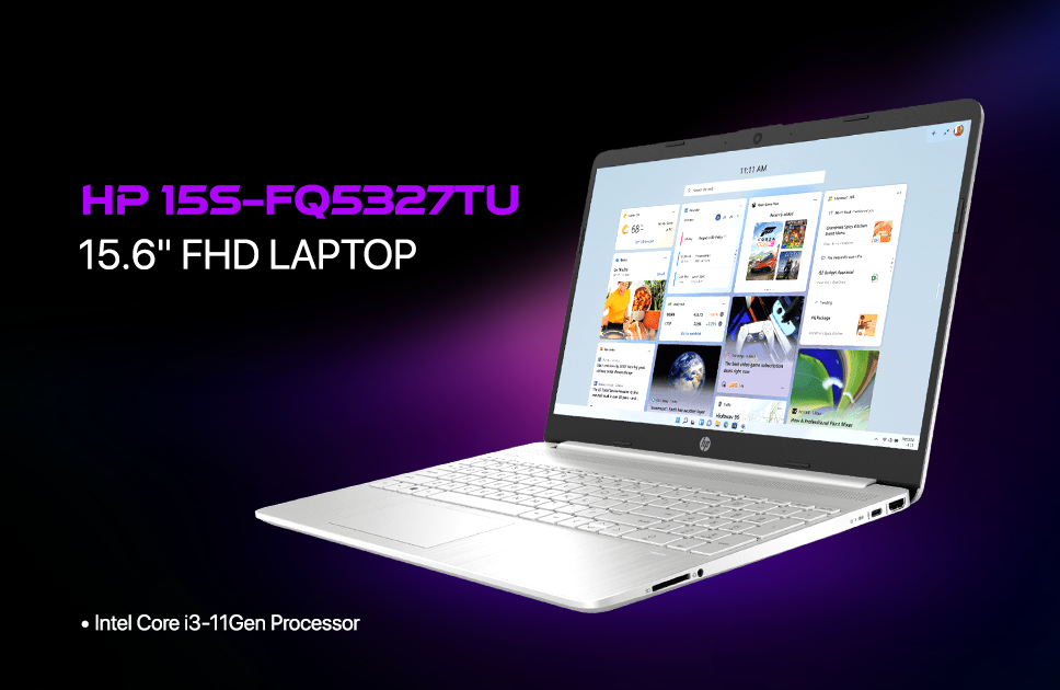 HP 15s-fq5327TU Laptop 12th Gen Intel Core i3 processor, 8GB RAM, and a 512GB SSD