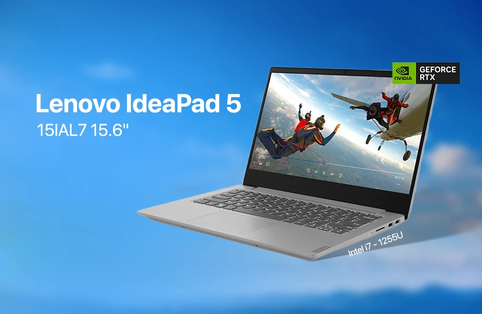 Lenovo IdeaPad 5 15IAL7 12th Gen Intel Core i7-1255U NVIDIA GeForce MX550 With 2GB Graphics 15.6"Gaming Laptop
