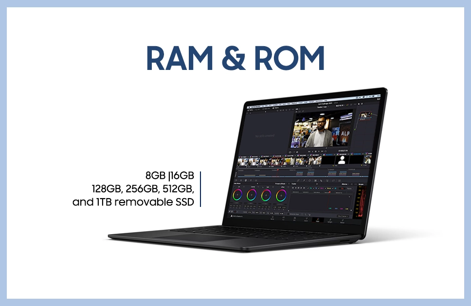 Surface laptop 3 RAM & ROM
