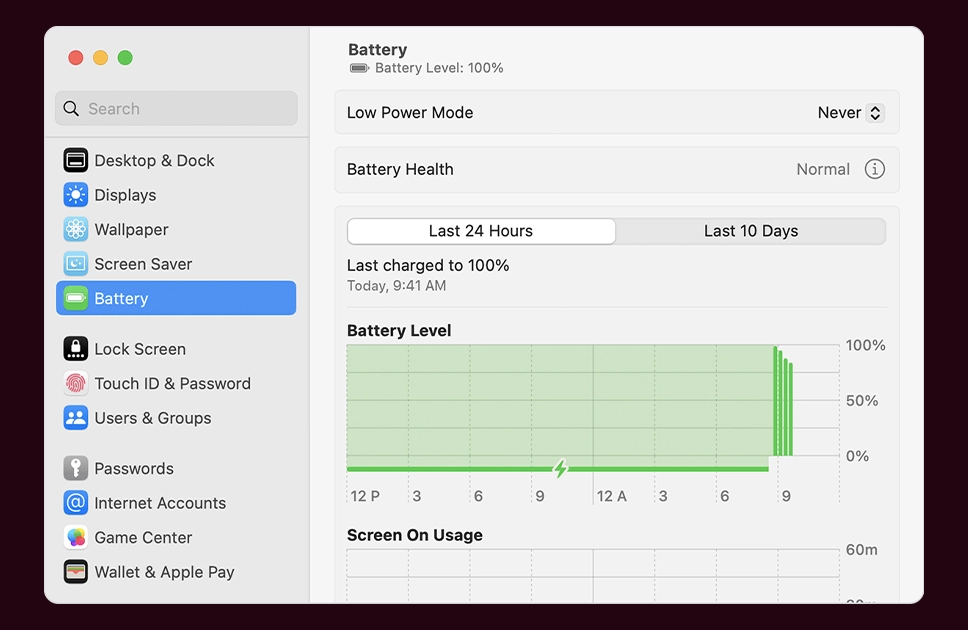 To check your Mac battery health follow these steps: