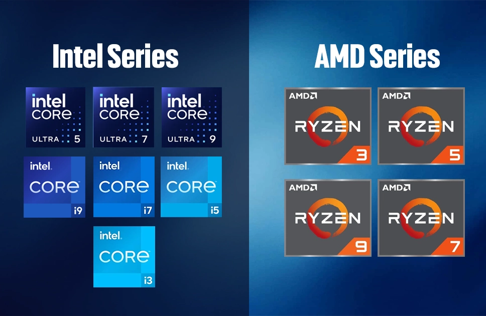 Multiple Variations of AMD and Intel Processors