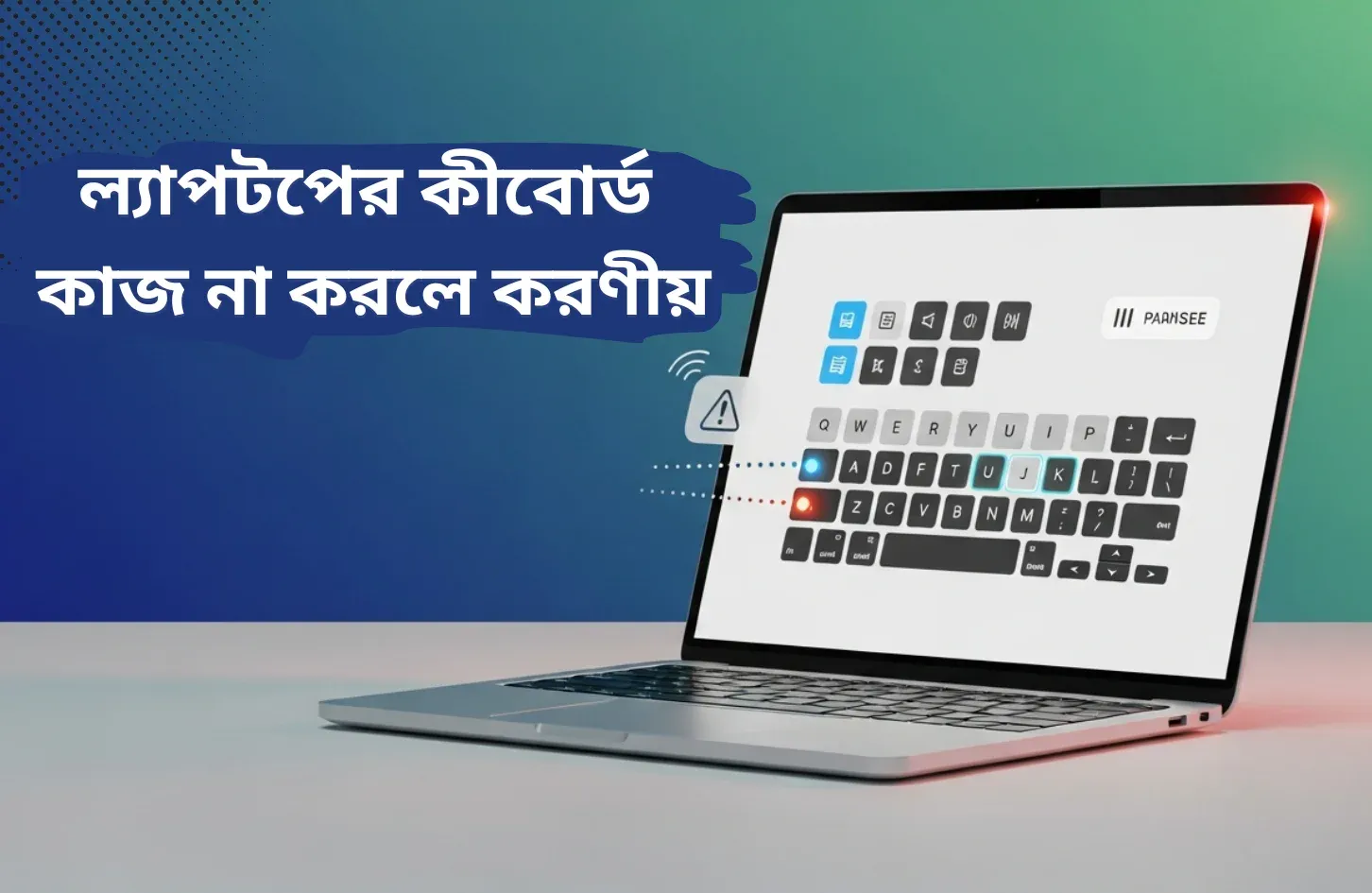 ল্যাপটপের কীবোর্ড কাজ না করলে করণীয়
