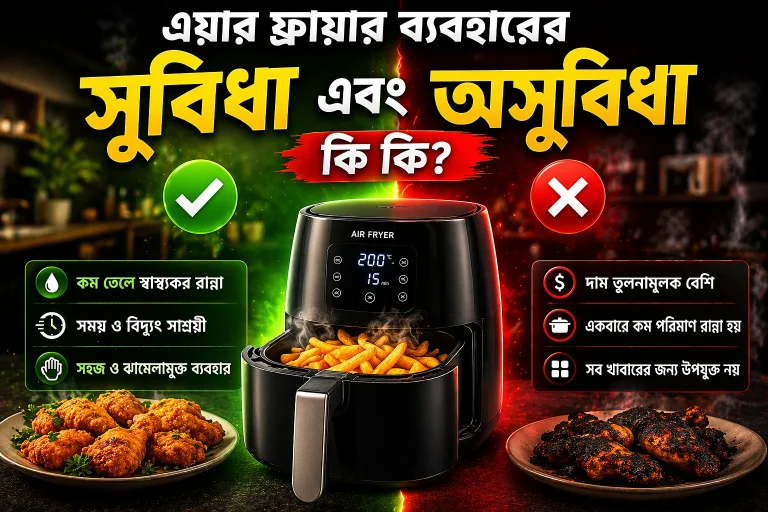এয়ার ফ্রায়ার ব্যবহারের সুবিধা এবং অসুবিধা কি কি?