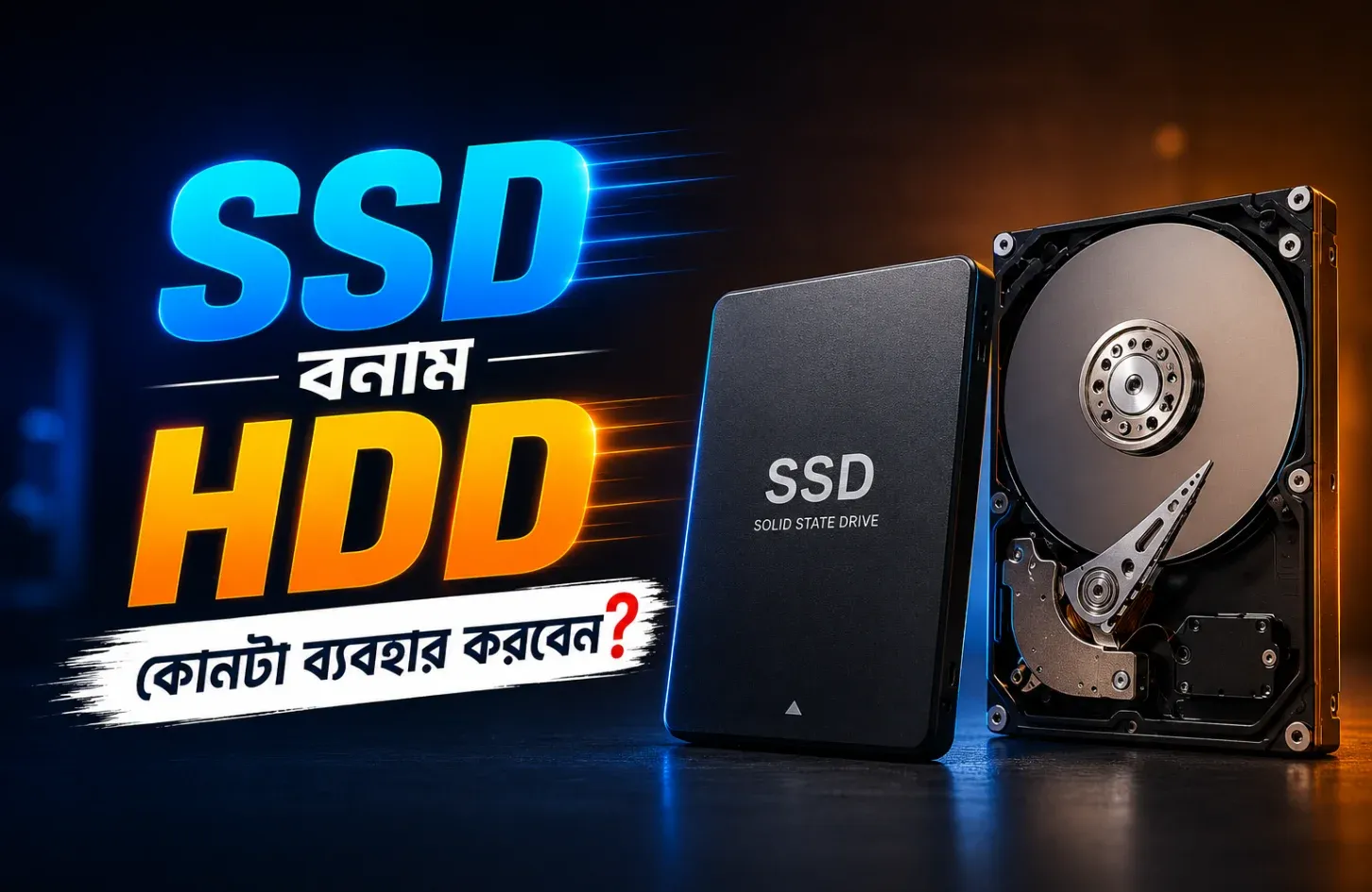 SSD vs HDD কোনটি ব্যবহার করবেন