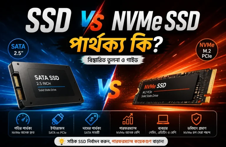 SSD vs NVMe SSD: পার্থক্য কী? আপনার PC- এর জন্য কোনটি বেশি উপযোগী?