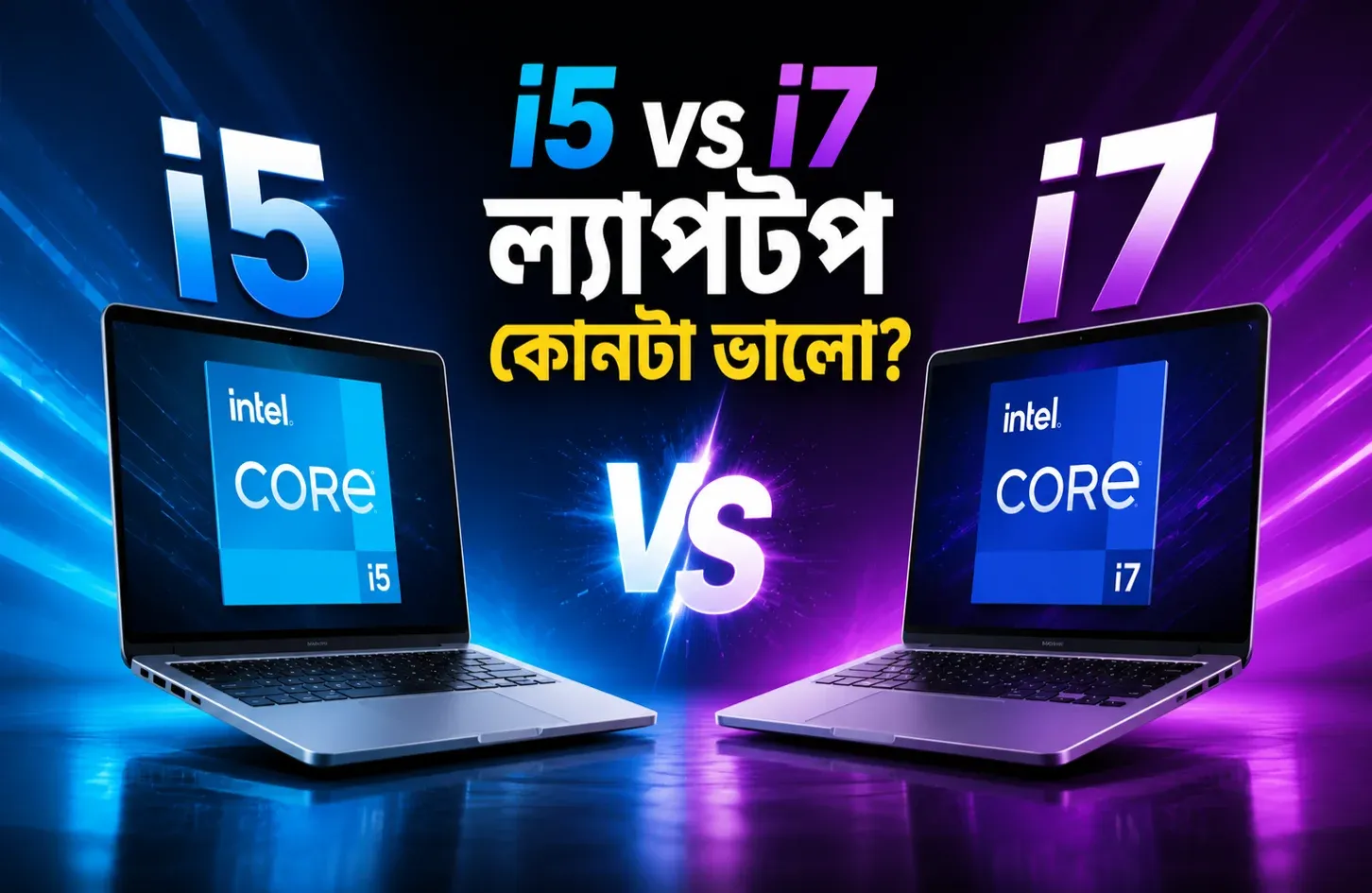 i5 vs i7 ল্যাপটপ কোনটা ভালো | ২০২৬ সালের সেরা গাইডলাইন