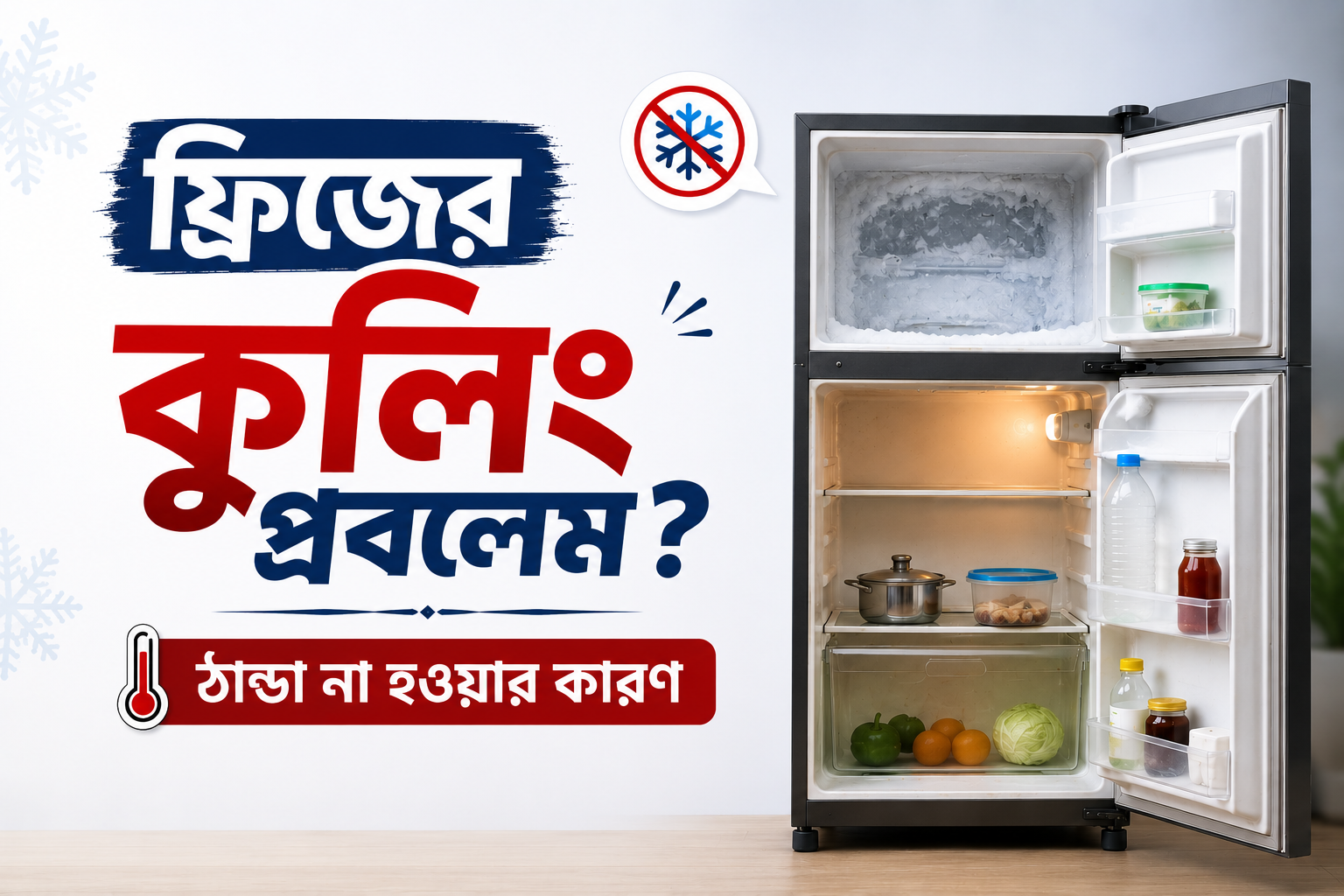 ফ্রিজের কুলিং প্রবলেম ঠান্ডা না হওয়ার কারণ ও সমাধানের সহজ উপায়