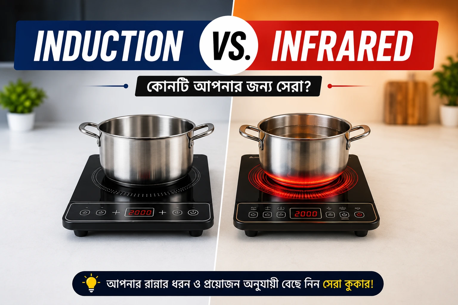 Induction vs. Infrared Cooker