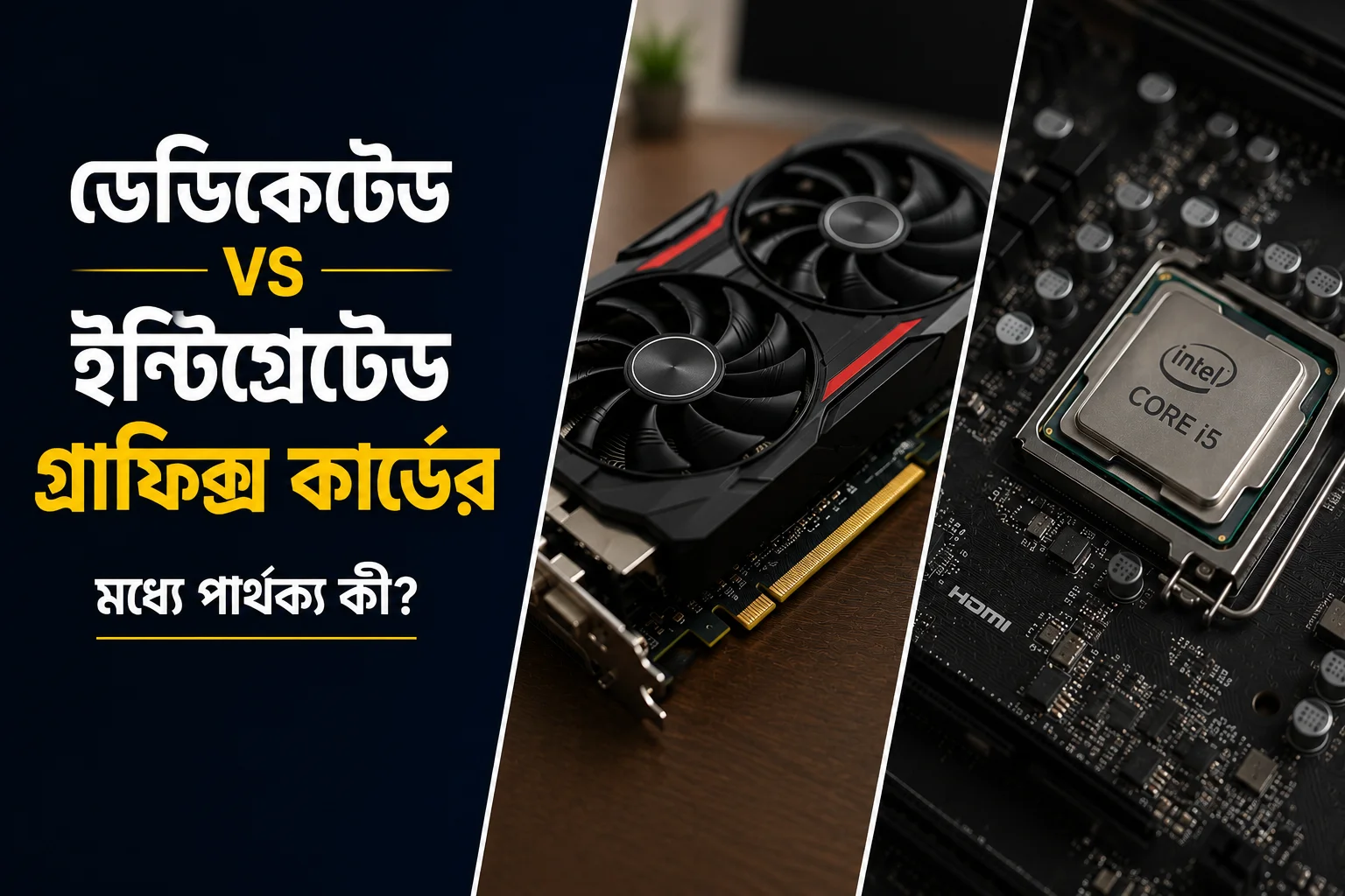 ডেডিকেটেড vs ইন্টিগ্রেটেড গ্রাফিক্স কার্ডের