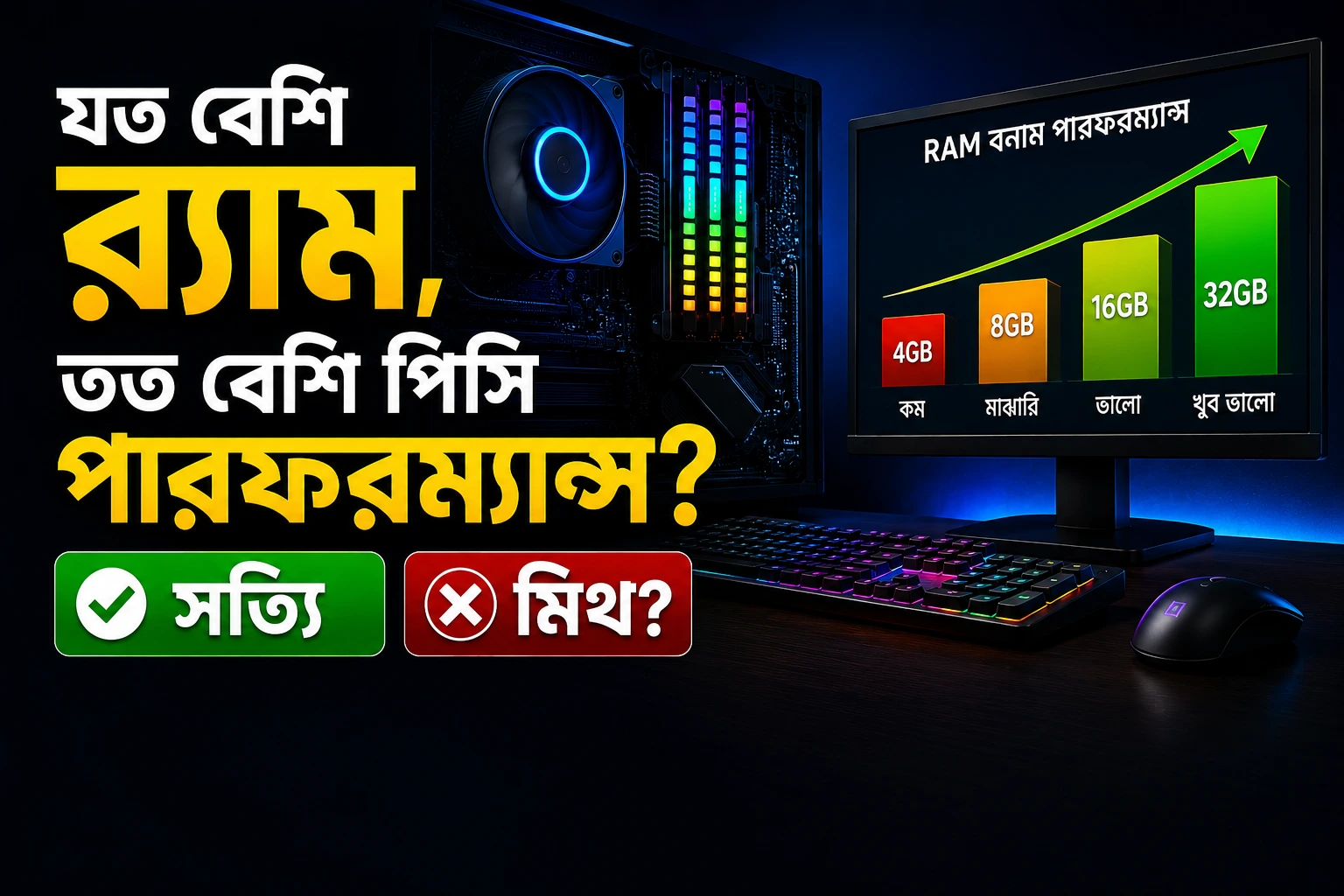 যত বেশি র‍্যাম, তত বেশি পিসি পারফরম্যান্স