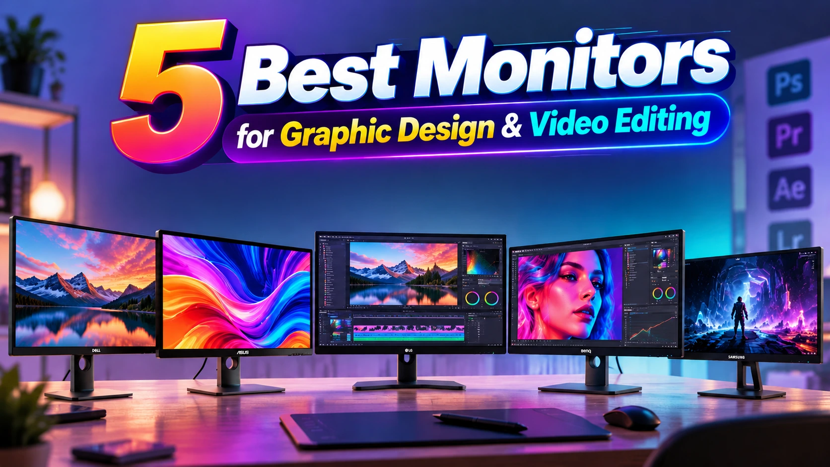 Best Monitors for Graphic Design & Video Editing